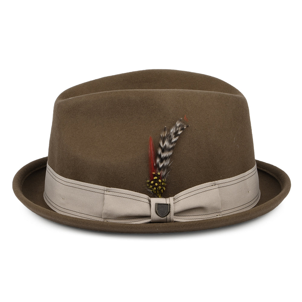 Sombrero Trilby Gain de fieltro de lana de Brixton - Corteza