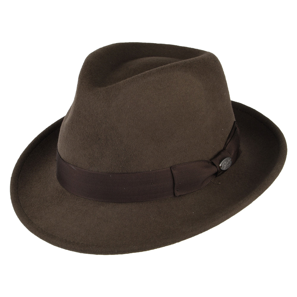 Sombrero Trilby Maglor de fieltro de lana de Bailey - Chocolate