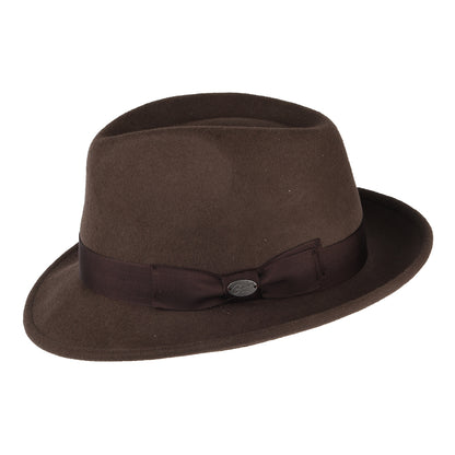 Sombrero Trilby Maglor de fieltro de lana de Bailey - Chocolate