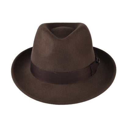 Sombrero Trilby Maglor de fieltro de lana de Bailey - Chocolate