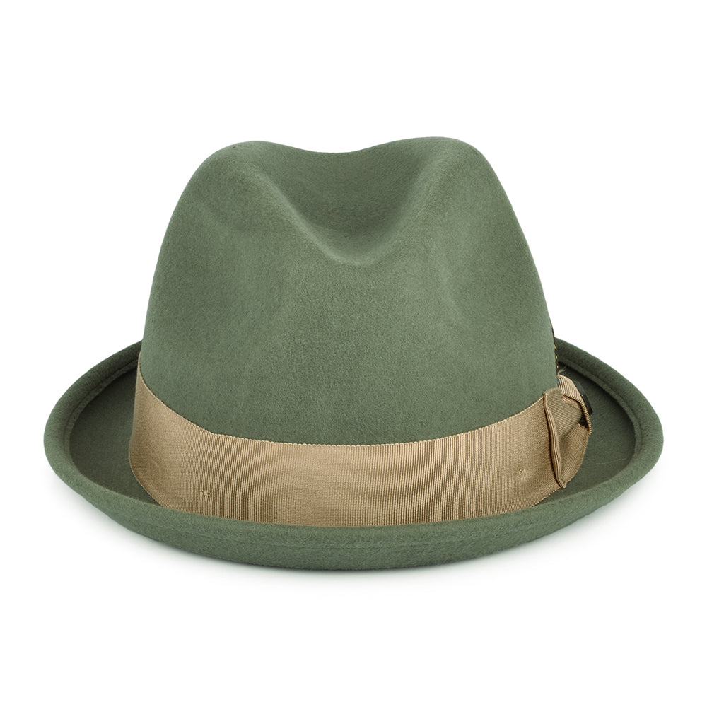 Sombrero Trilby Gain de fieltro de lana de Brixton - Verde Oliva