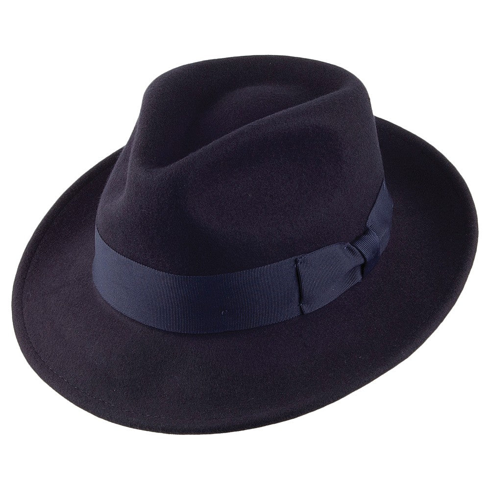 Sombrero Fedora flexible Copa-C de Jaxon & James - Azul marino