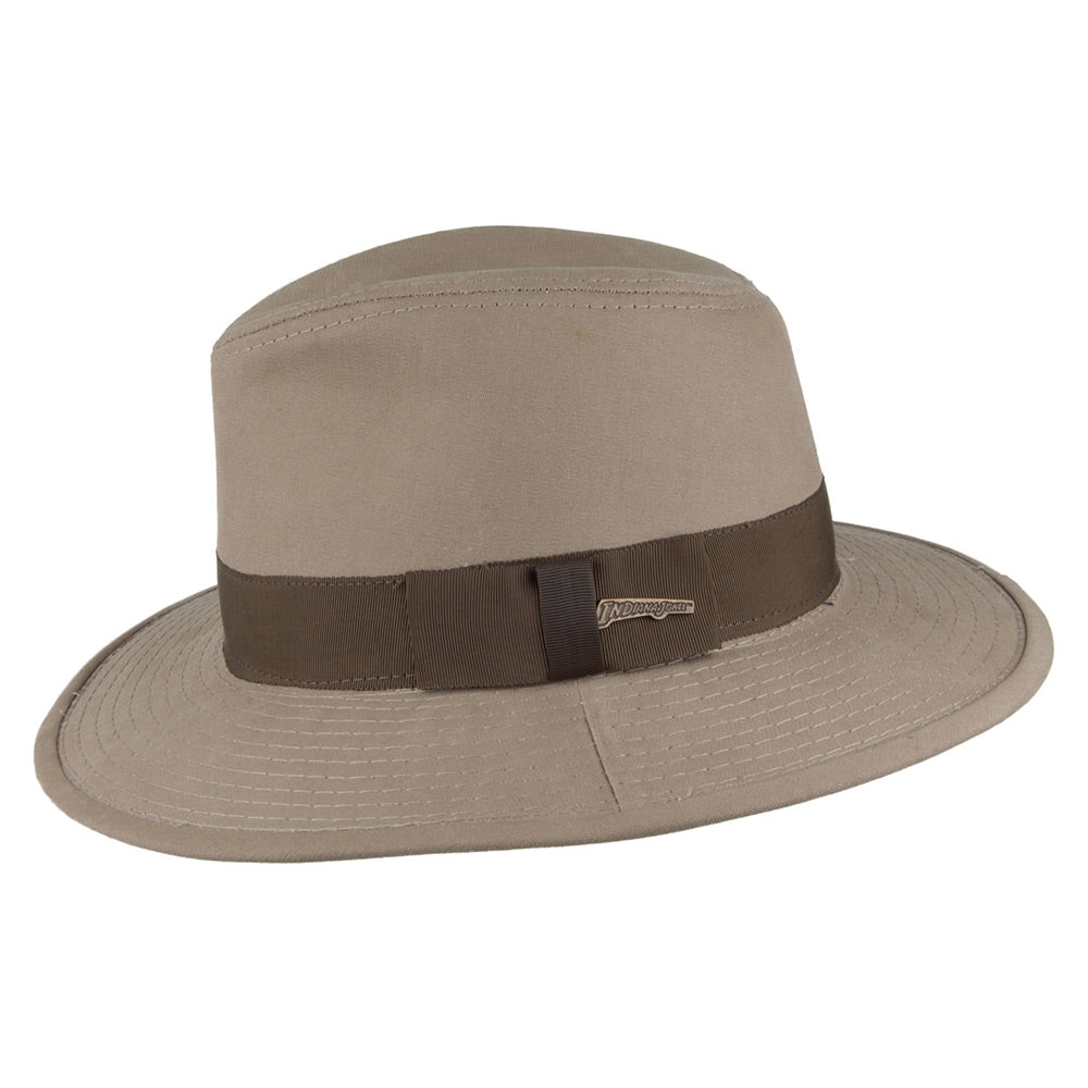 Sombrero Fedora Safari Indiana Jones de algodón - Kaki