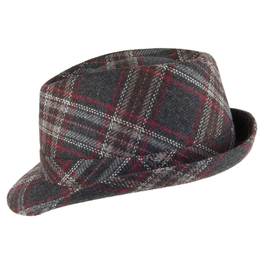 Sombrero Trilby Windowpane de Crambes - Antracita