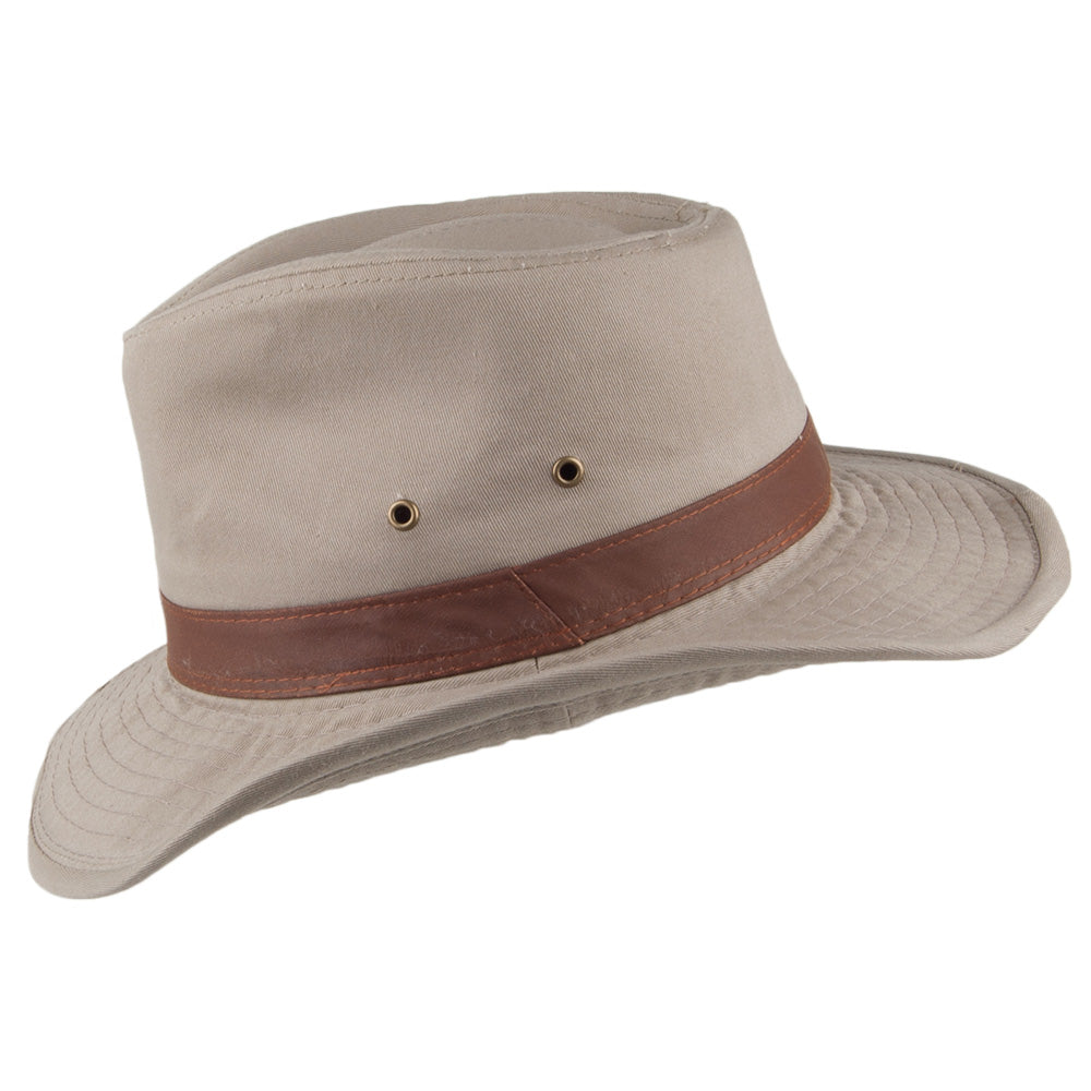 Sombrero Outback de algodón de Dorfman Pacific - Kaki