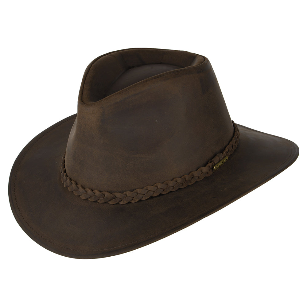 Sombrero Cowboy de buffalo leather de Stetson - Marrón