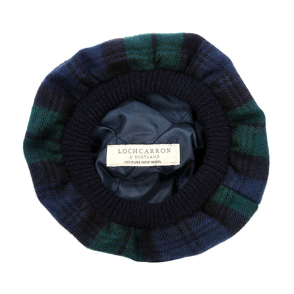 Sombrero Tam O' Shanter de lana de Lochcarron Of Scotland - Negro