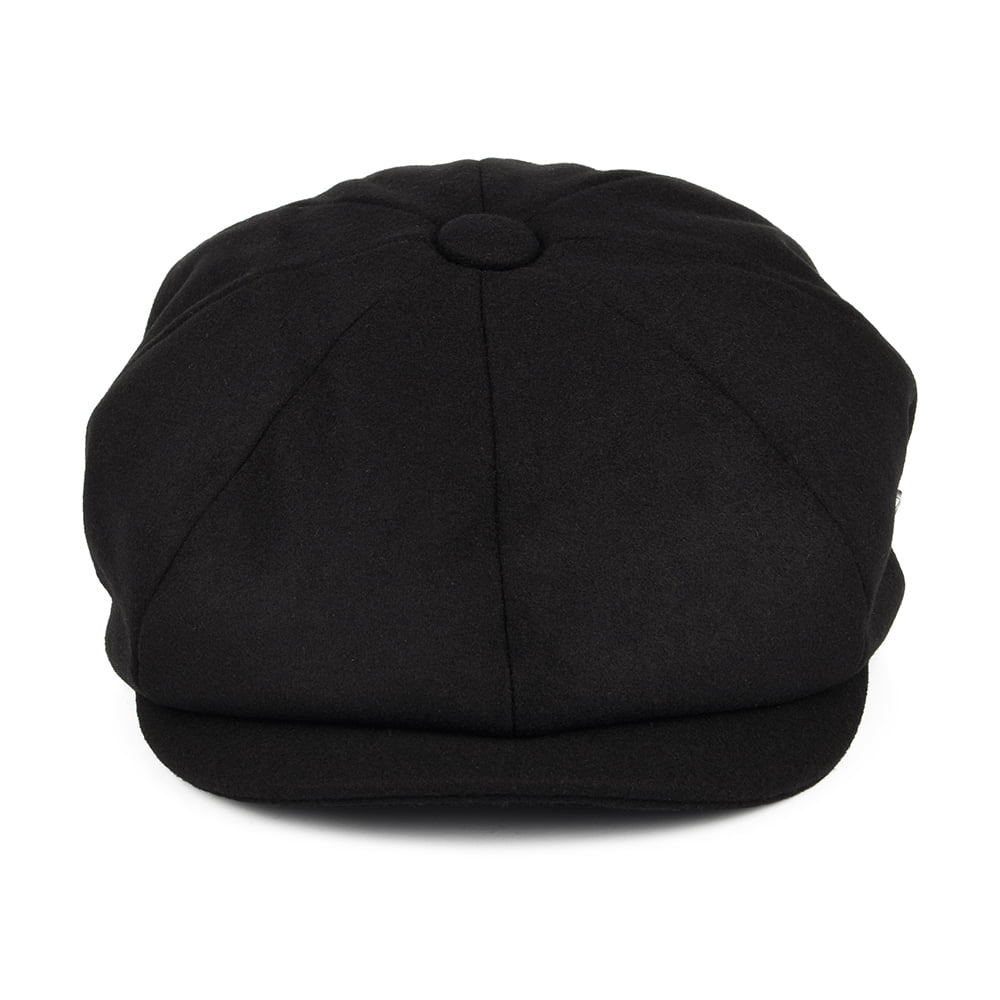 Gorra Newsboy unisex Alfie de Melton de Failsworth - Negro