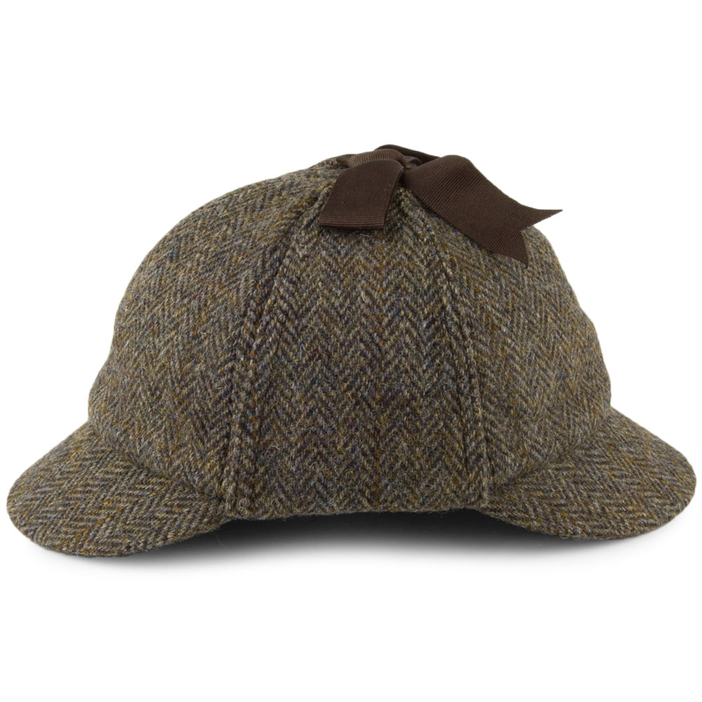 Gorro de cazador Sherlock Holmes de Tweed Harris de Failsworth - Oliva-Azul