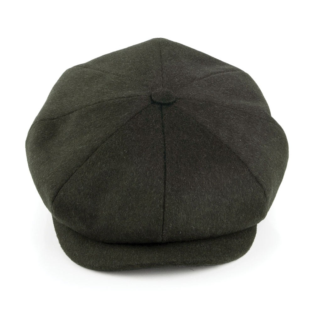 Gorra Newsboy de lana Loden de City Sport - Verde Oscuro