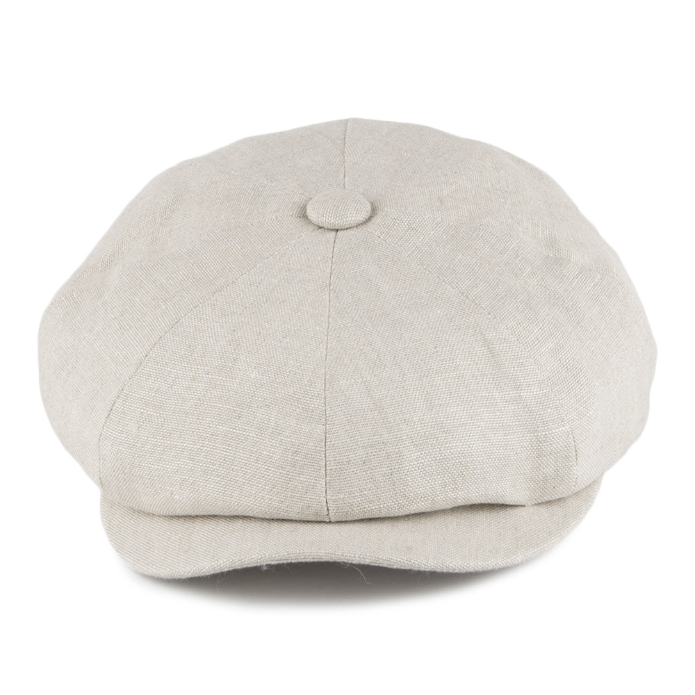 Gorra Newsboy Alfie de lino de Failsworth - Natural