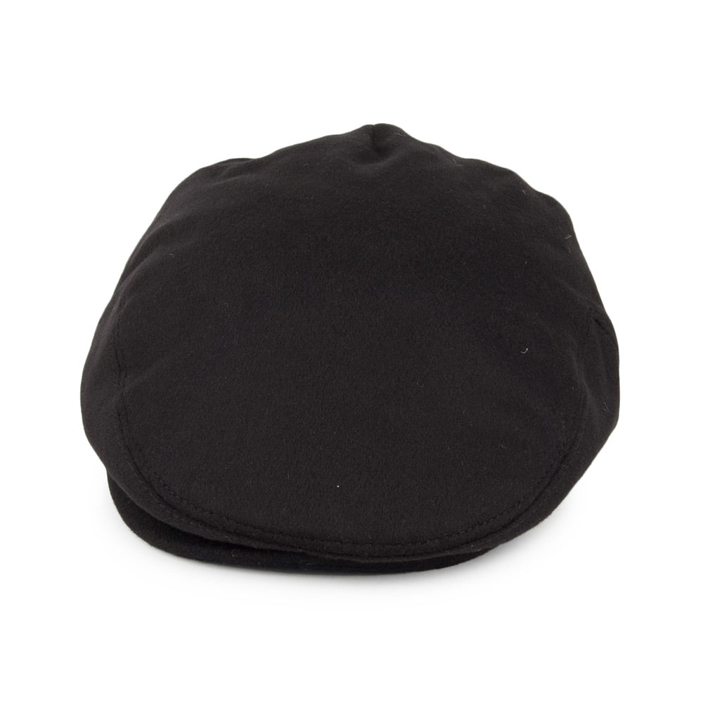 Gorra plana Harlem de lana pura de Jaxon & James - Negro