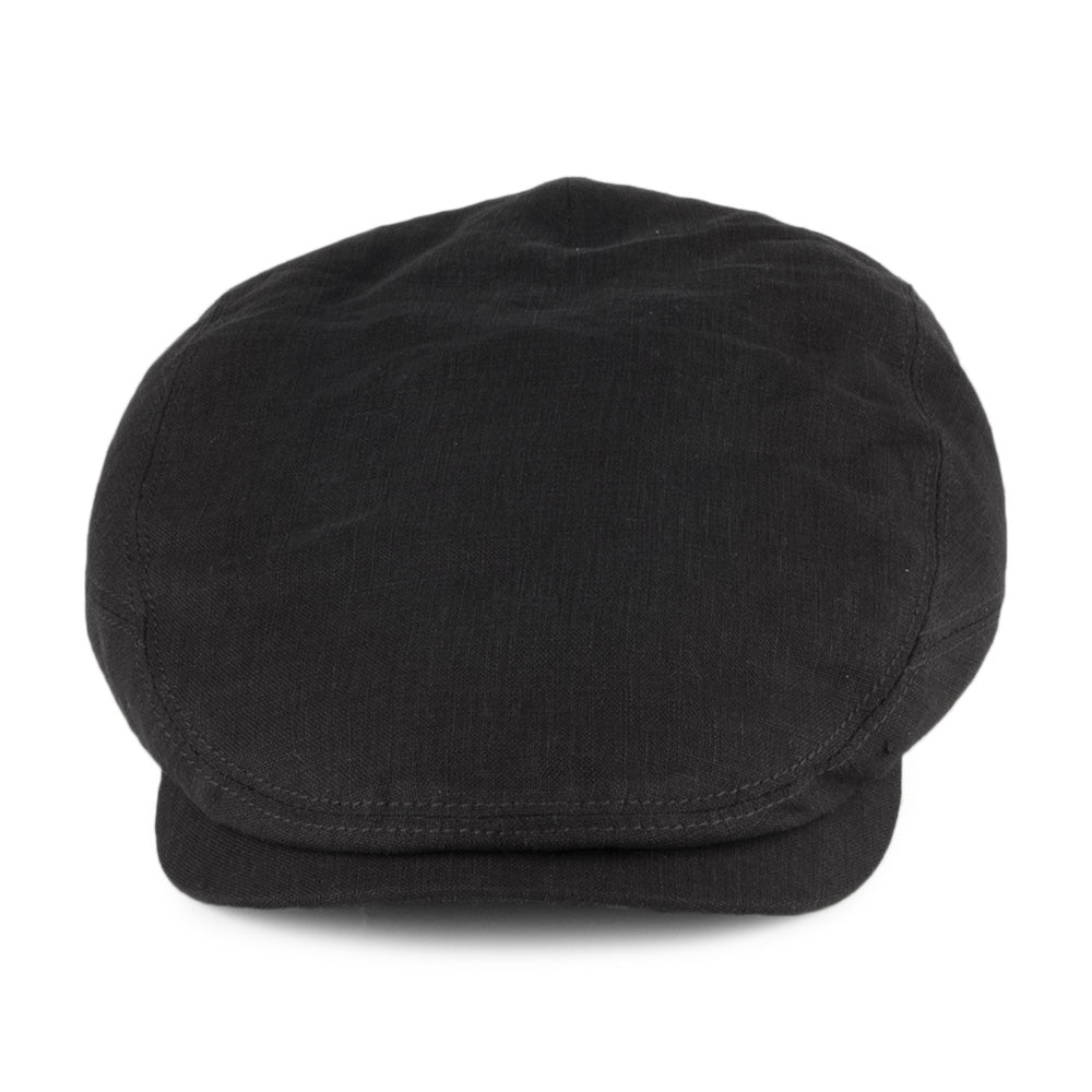 Gorra plana Driver de lino de Stetson - Negro