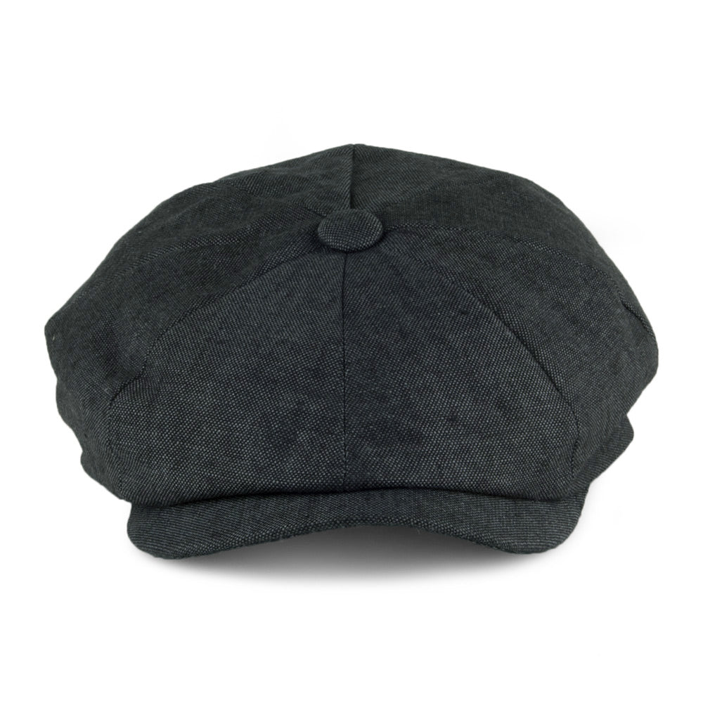 Gorra Newsboy Alfie de lino de Failsworth - Antracita