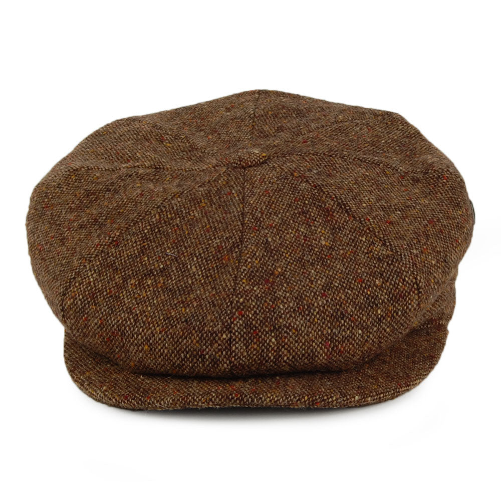 Gorra Newsboy de Tweed Donegal de City Sport - Marrón Jaspeado