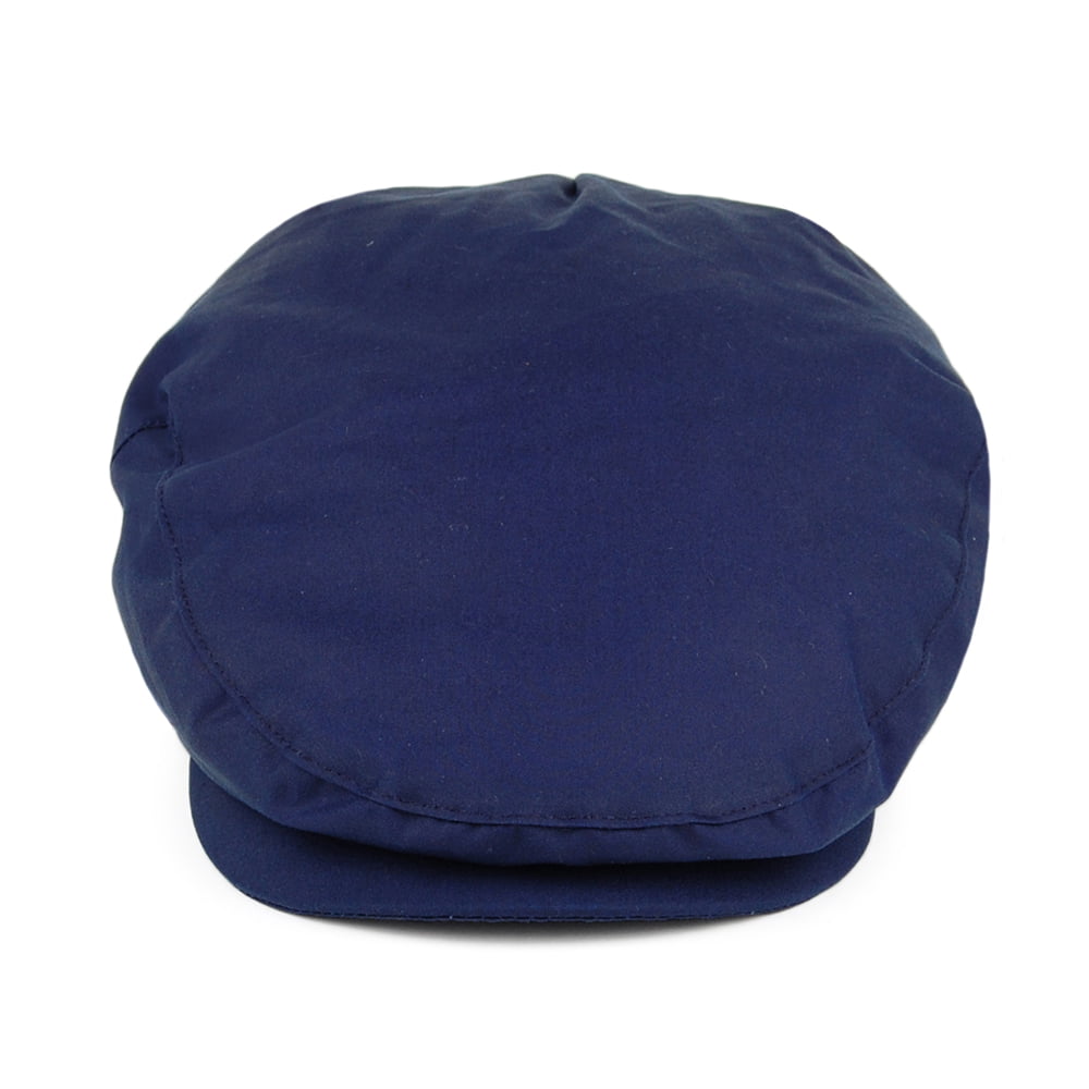 Gorra plana British Millerain de algodón encerado de Jaxon & James - Azul Marino