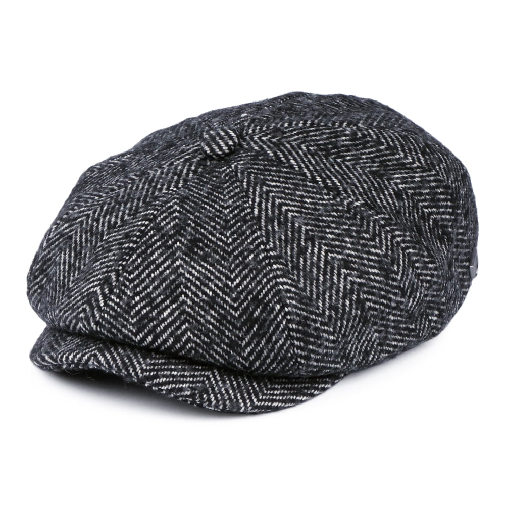 Gorra Newsboy Brood holgada de Brixton - Negro-Blanco