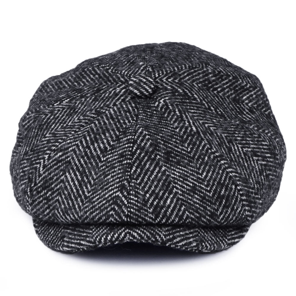 Gorra Newsboy Brood holgada de Brixton - Negro-Blanco