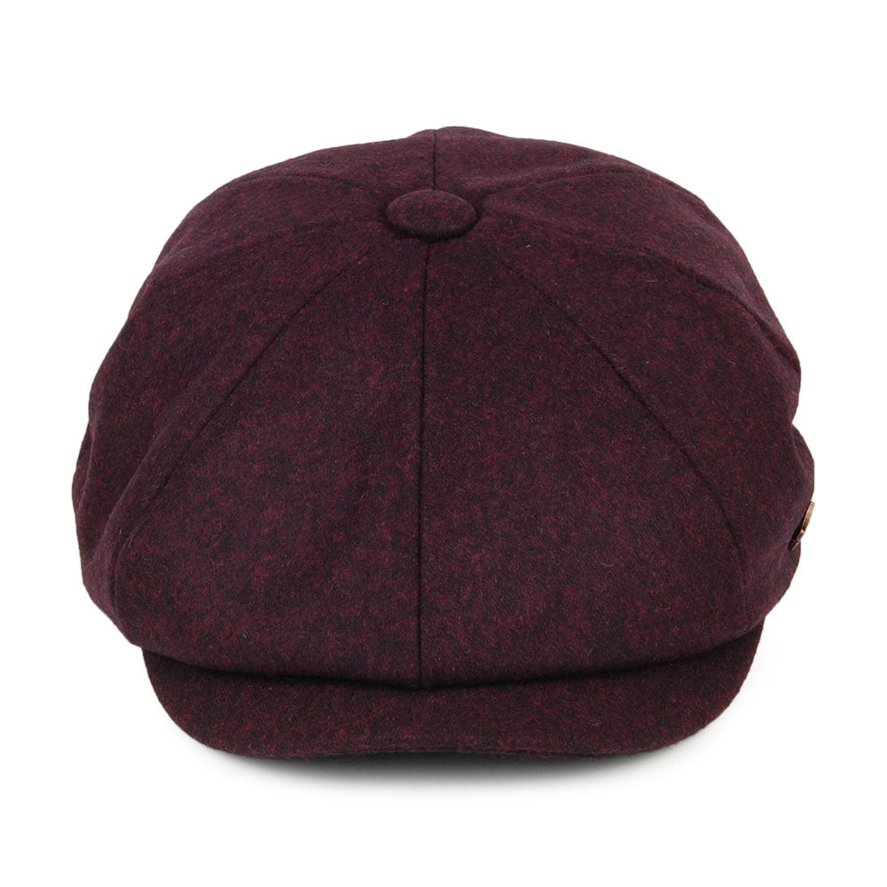 Gorra Newsboy Alfie de Melton de Failsworth - Merlot