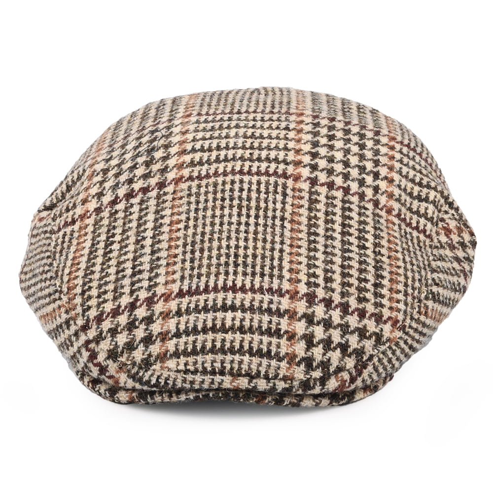 Gorra plana Locheport de Harris Tweed de Jaxon & James - Marrón-Beige Arena