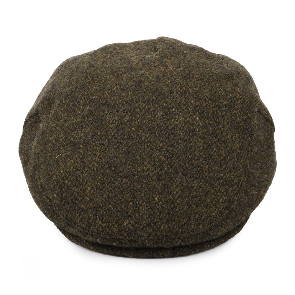 Gorra plana Arranmore de Tweed Donegal de Jaxon & James - Musgo-Marrón