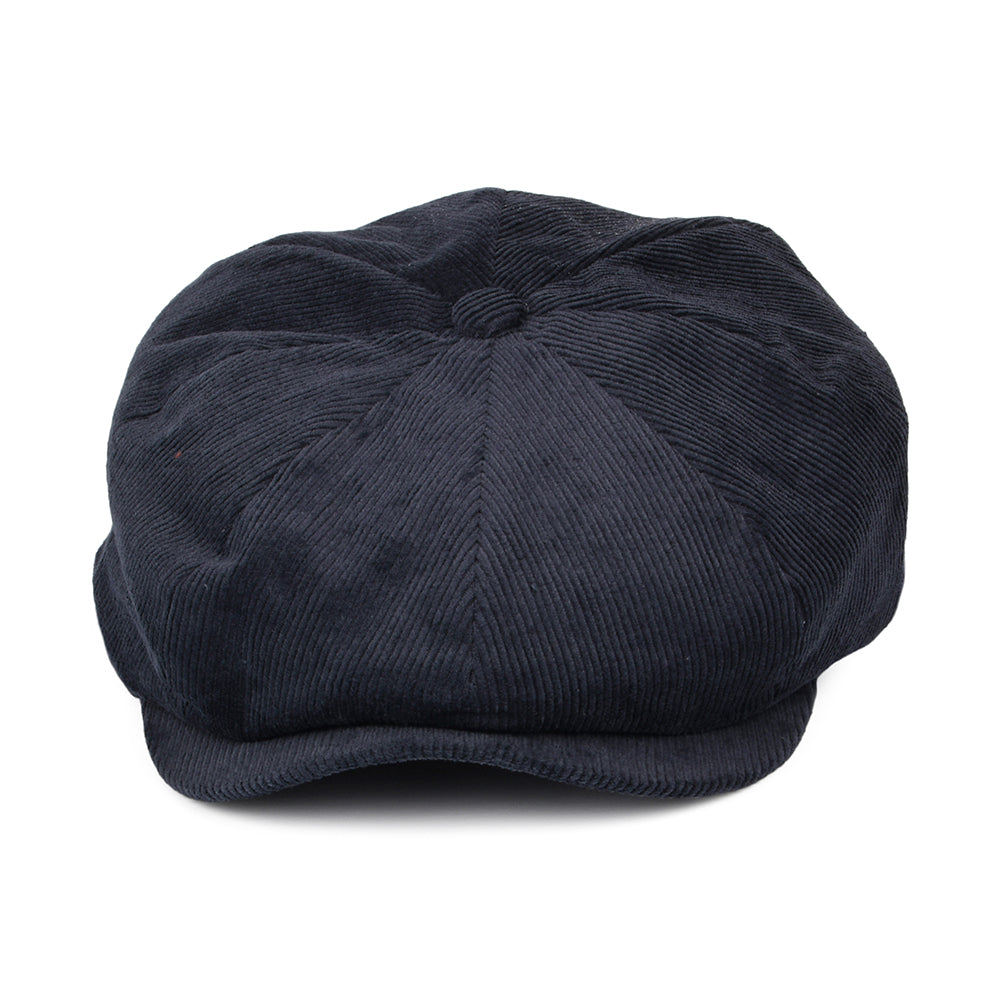 Gorra Newsboy Brood holgada de pana de Brixton - Azul Marino