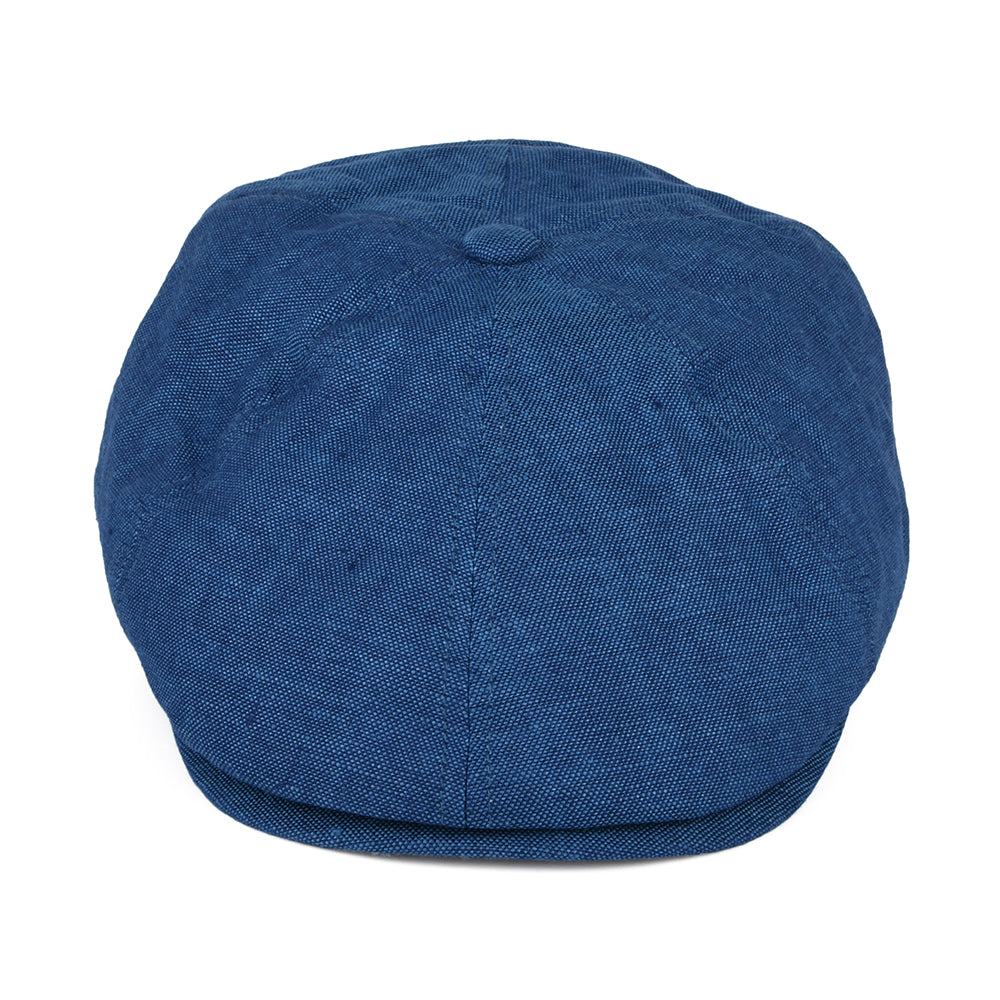 Gorra Newsboy Hudson de lino irlandés de Failsworth - Azul