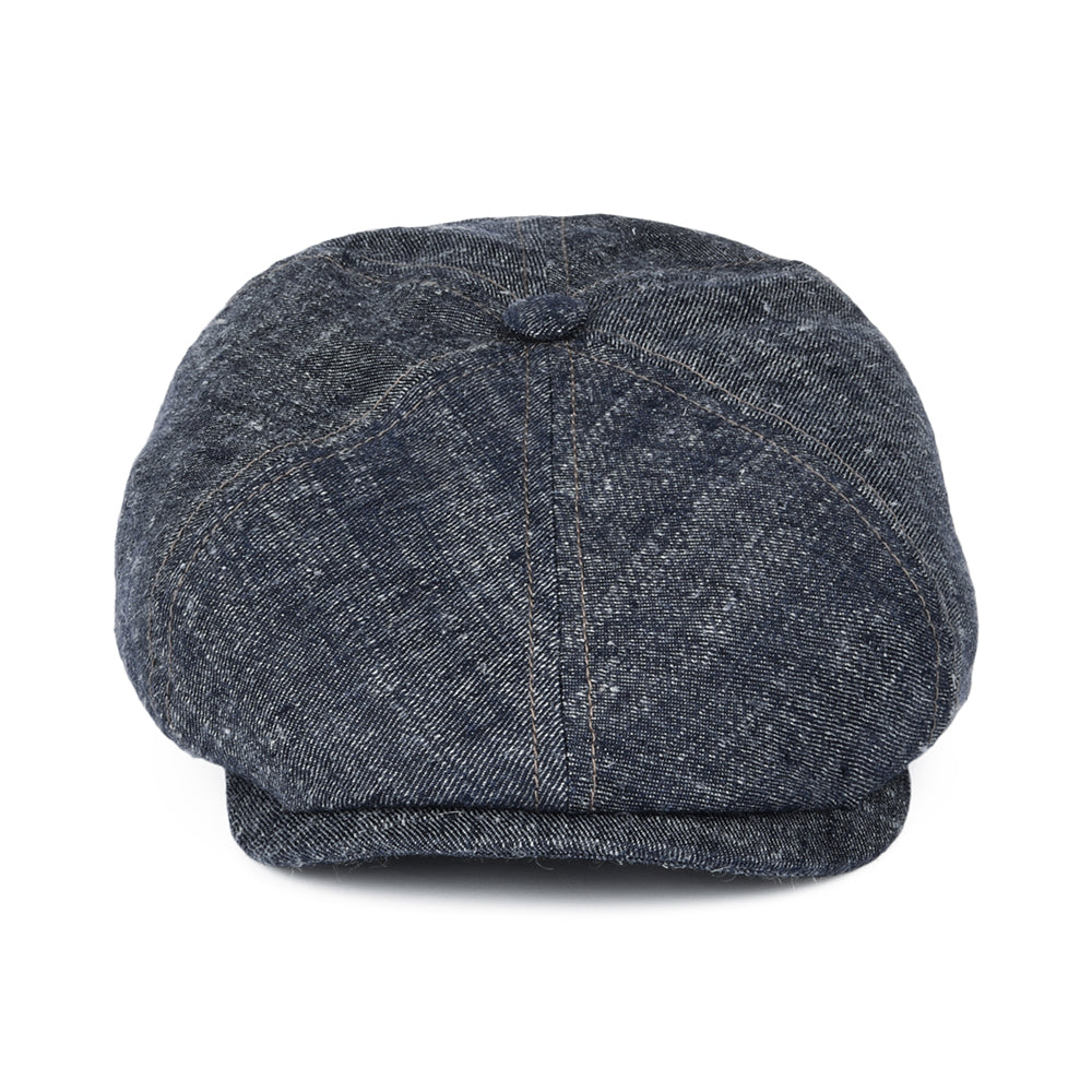 Gorra Newsboy de lino-seda de Stetson - Azul