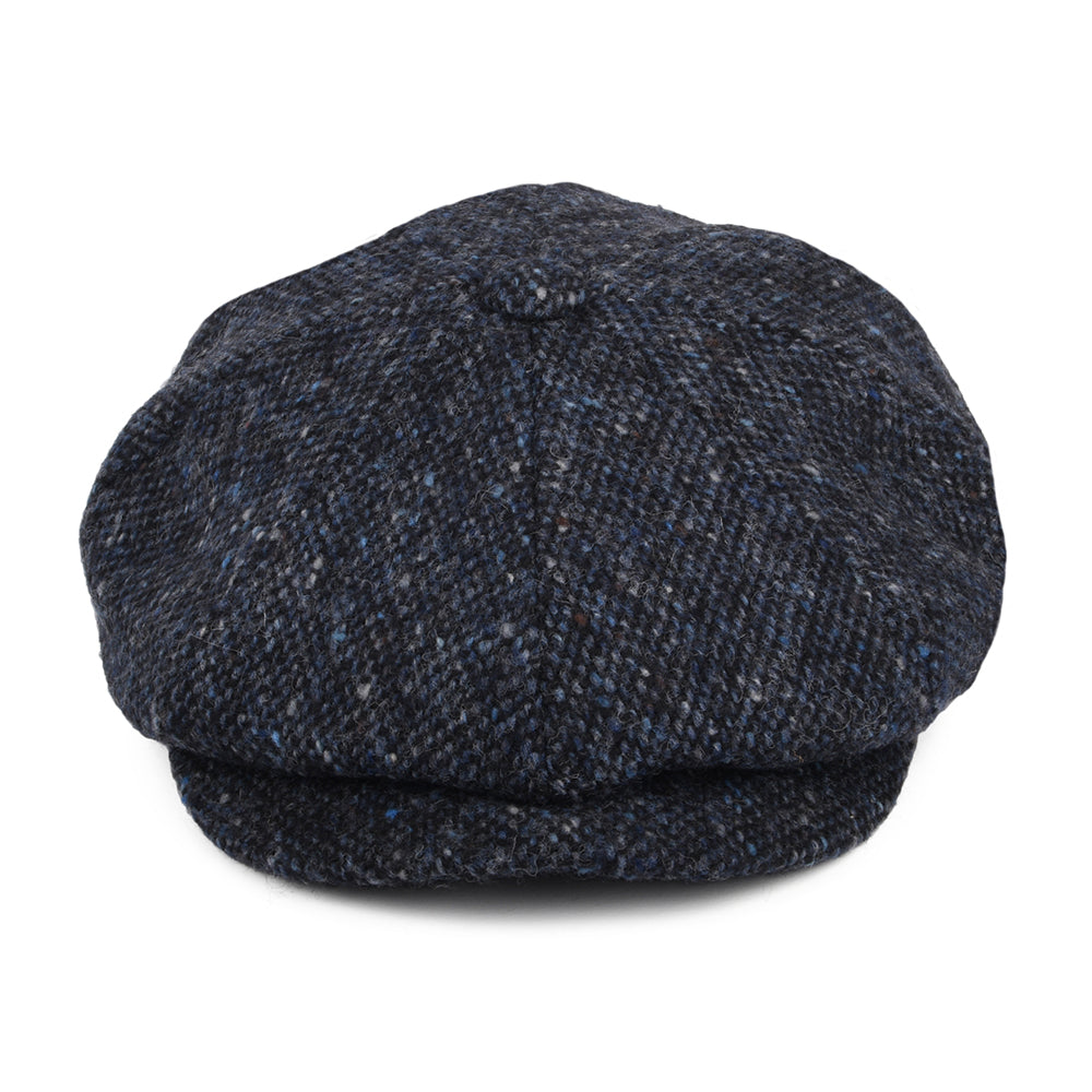 Gorra Newsboy Glenborin de Tweed Donegal Mezcla de tonos de Jaxon & James - Azul-Negro