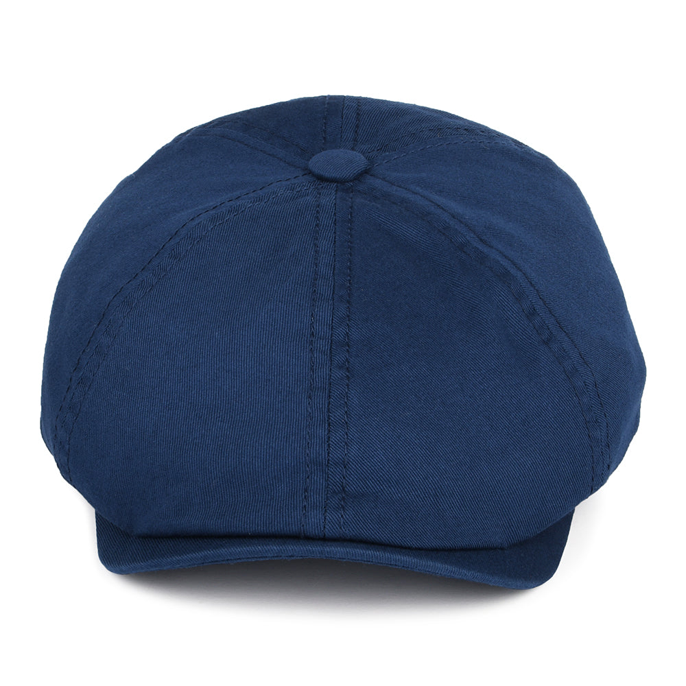 Gorra Newsboy de sarga de algodón de Stetson - Azul Marino