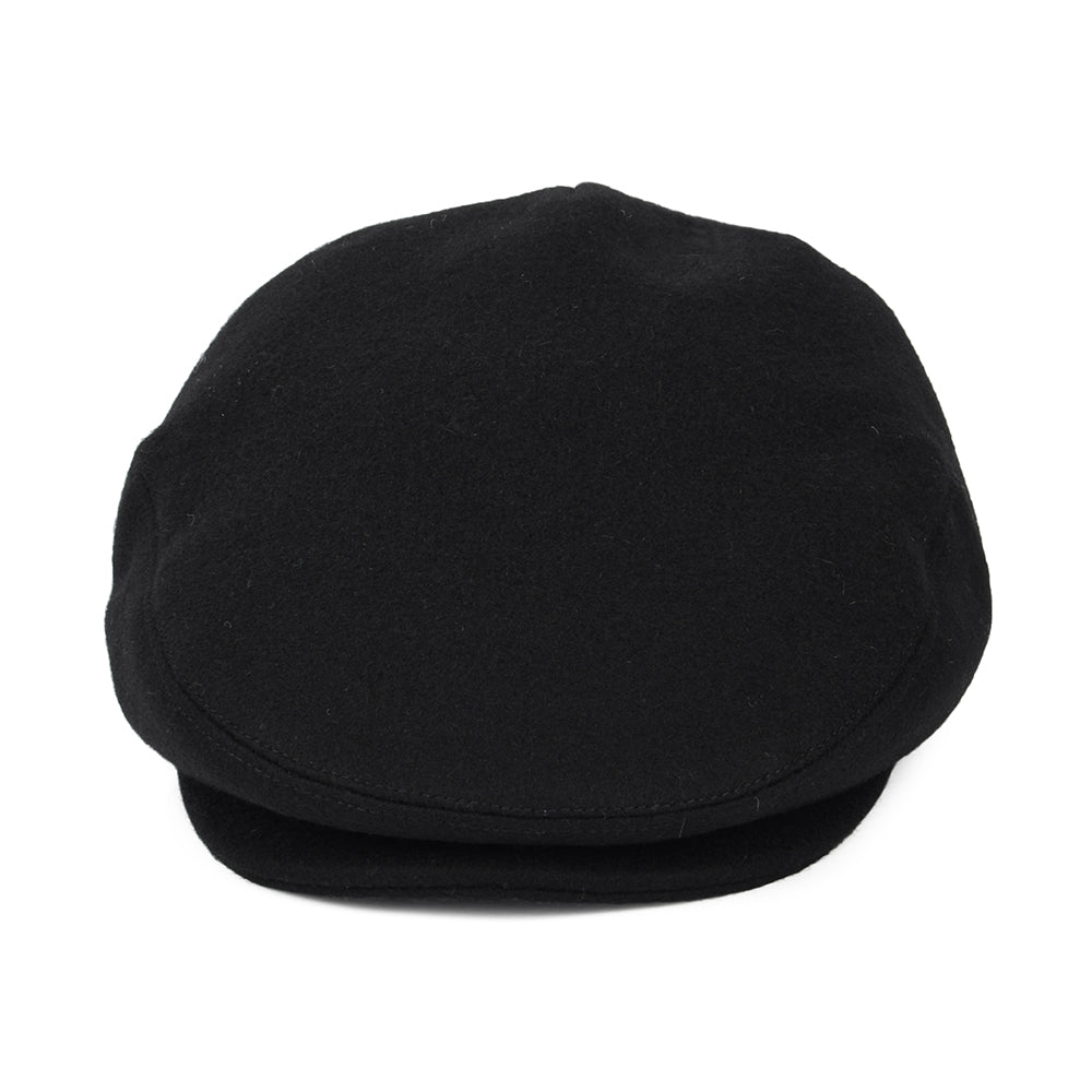 Gorra plana de lana melton de Jaxon & James - Negro