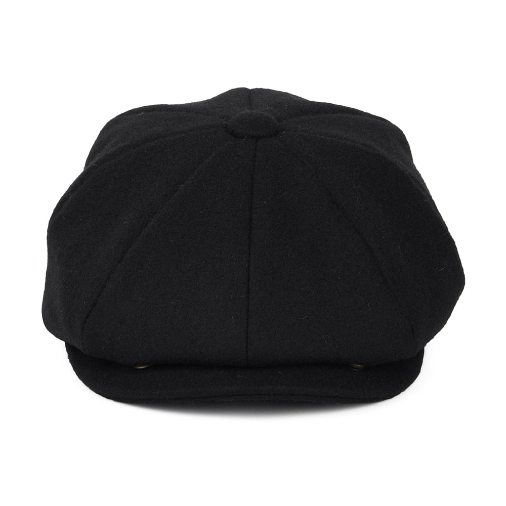 Gorra Newsboy de lana melton de Jaxon & James - Negro