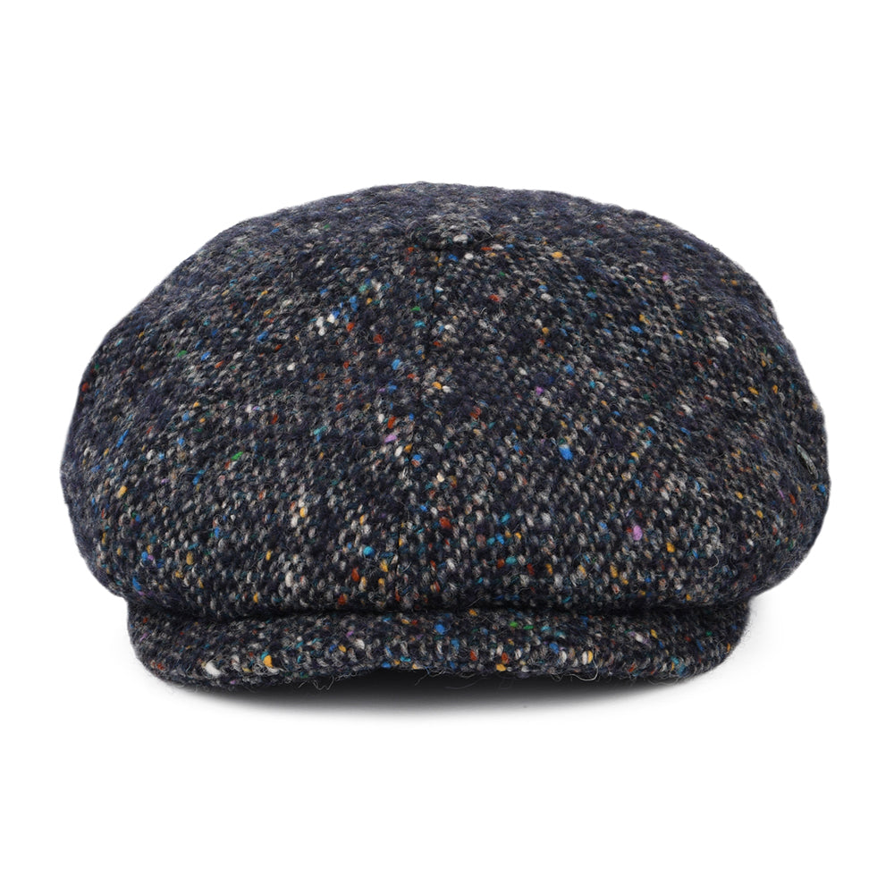 Gorra Newsboy ajuste profundo de Tweed Donegal Mezcla de tonos de City Sport - Azul Marino-Multi