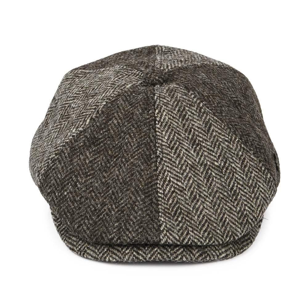 Gorra Newsboy Hexham de lana británica de Failsworth - Marrón Claro-Marrón Oscuro