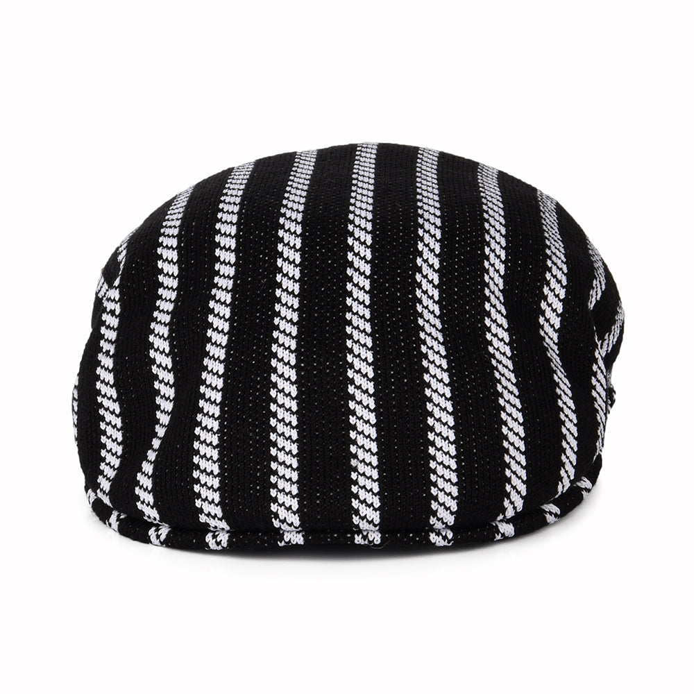 Gorra plana Twist Stripe 504 de Kangol - Negro-Blanco