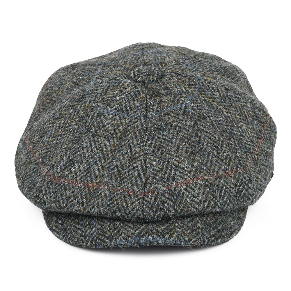 Gorra Newsboy Carloway de Tweed Harris diseño de espiga de Failsworth - Mezcla de grises