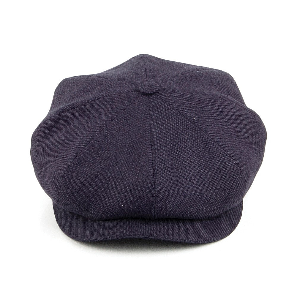 Gorra Newsboy de lino de City Sport - Azul Marino