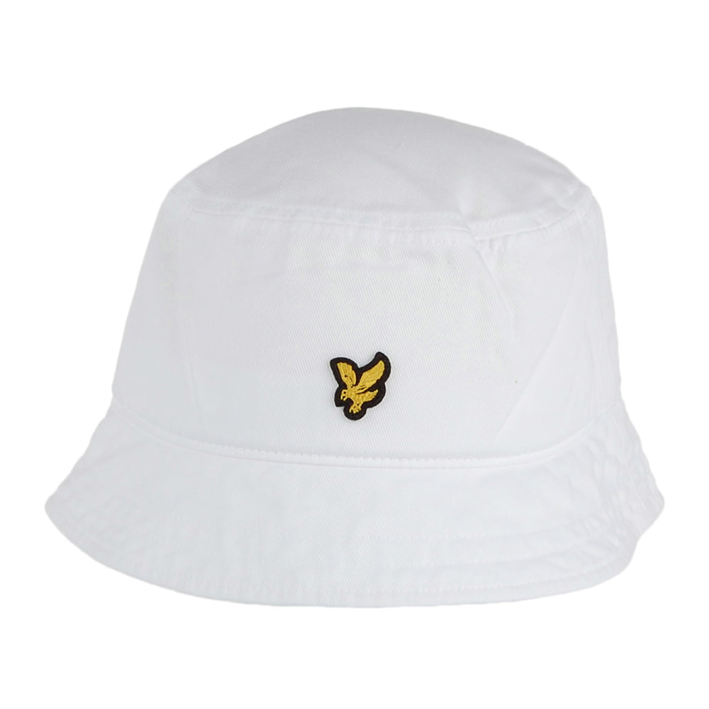 Sombrero de pescador de sarga de algodón de Lyle & Scott - Blanco