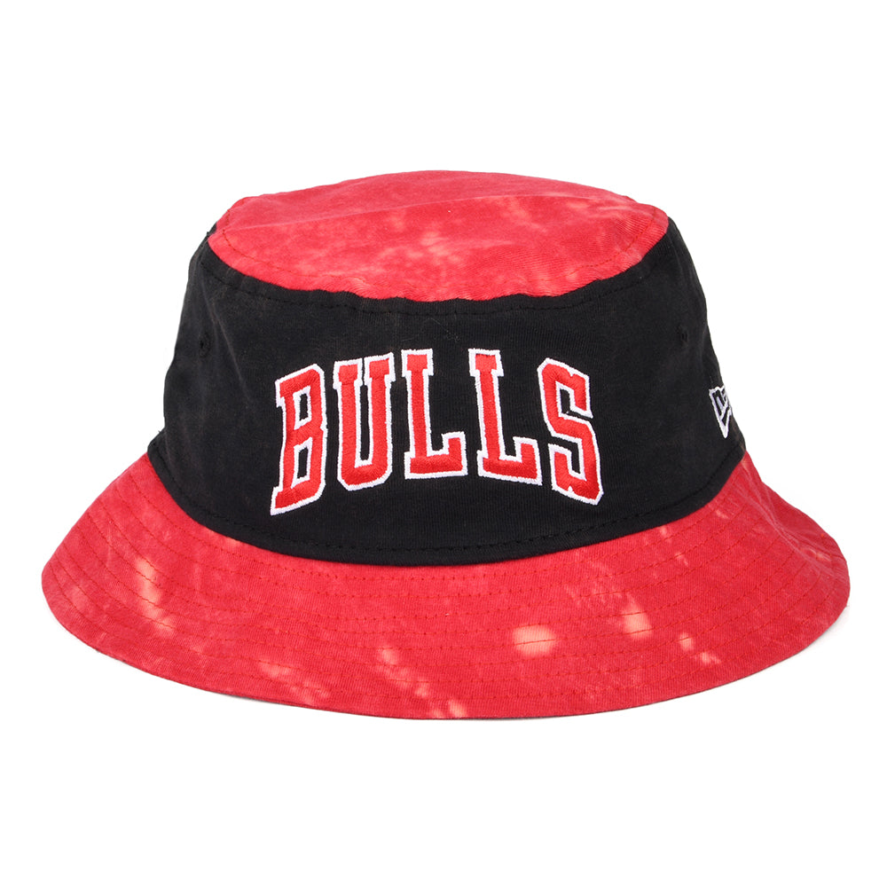 Sombrero de pescador NBA Washed Pack Chicago Bulls de New Era - Rojo-Negro