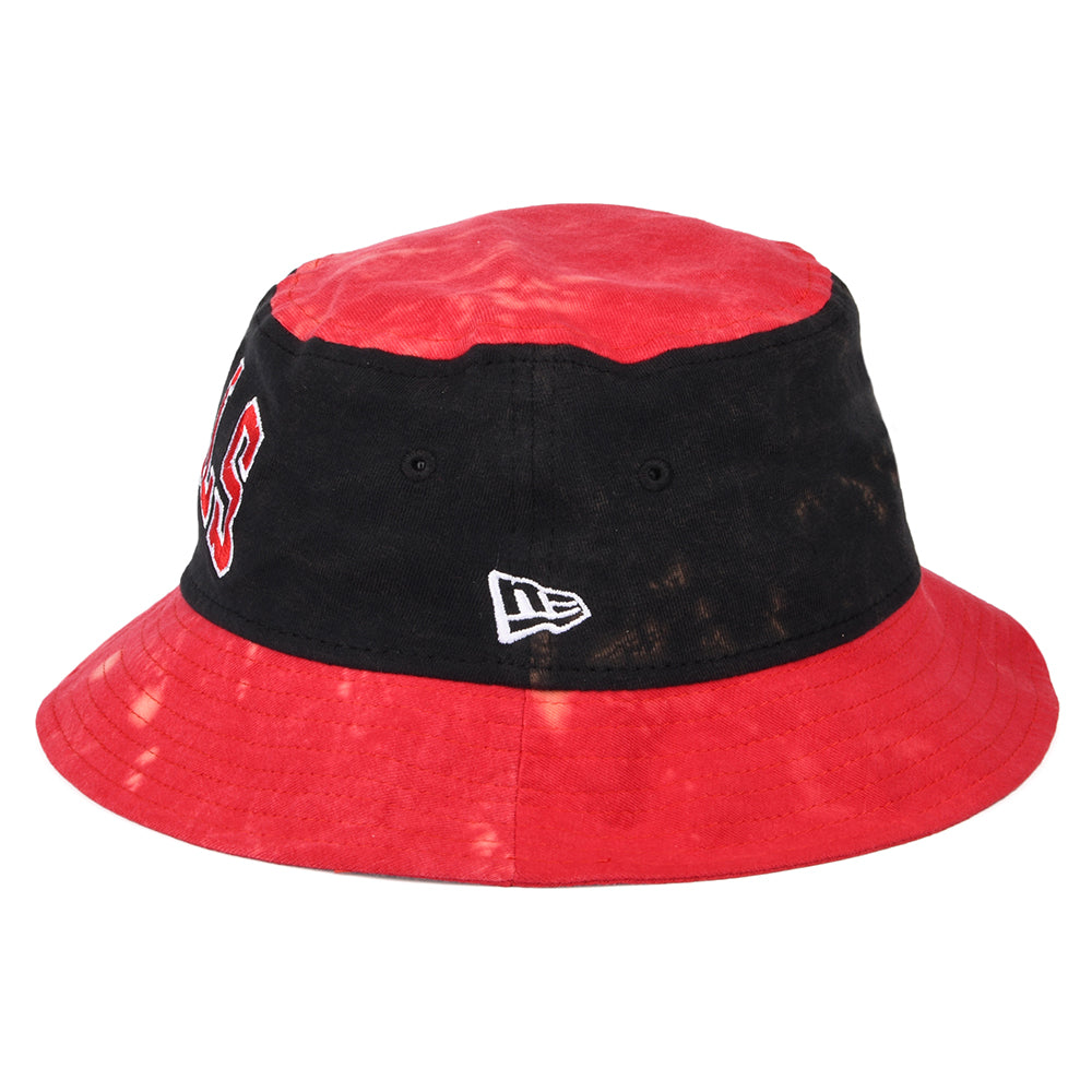 Sombrero de pescador NBA Washed Pack Chicago Bulls de New Era - Rojo-Negro