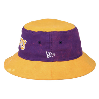 Sombrero de pescador NBA Washed Pack L.A. Lakers de New Era - Amarillo-Morado