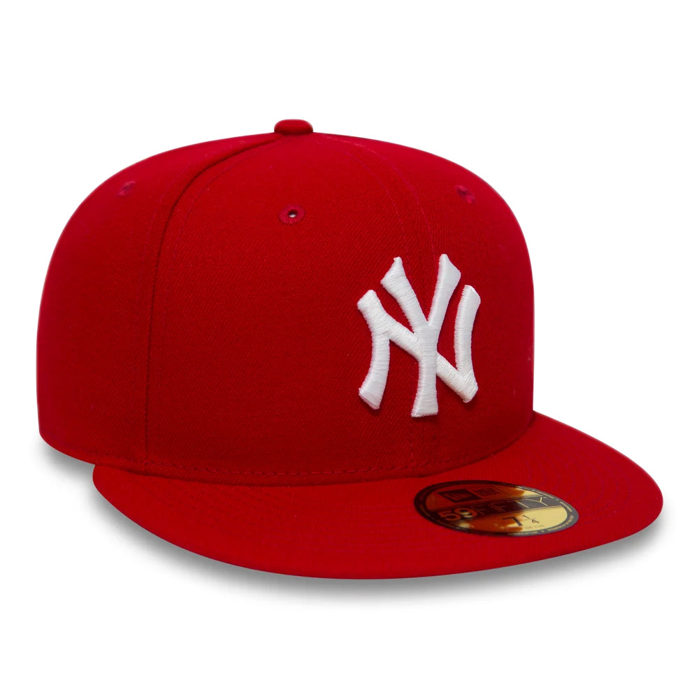 Gorra de béisbol 59FIFTY MLB League Essential New York Yankees de New Era - Rojo-Blanco