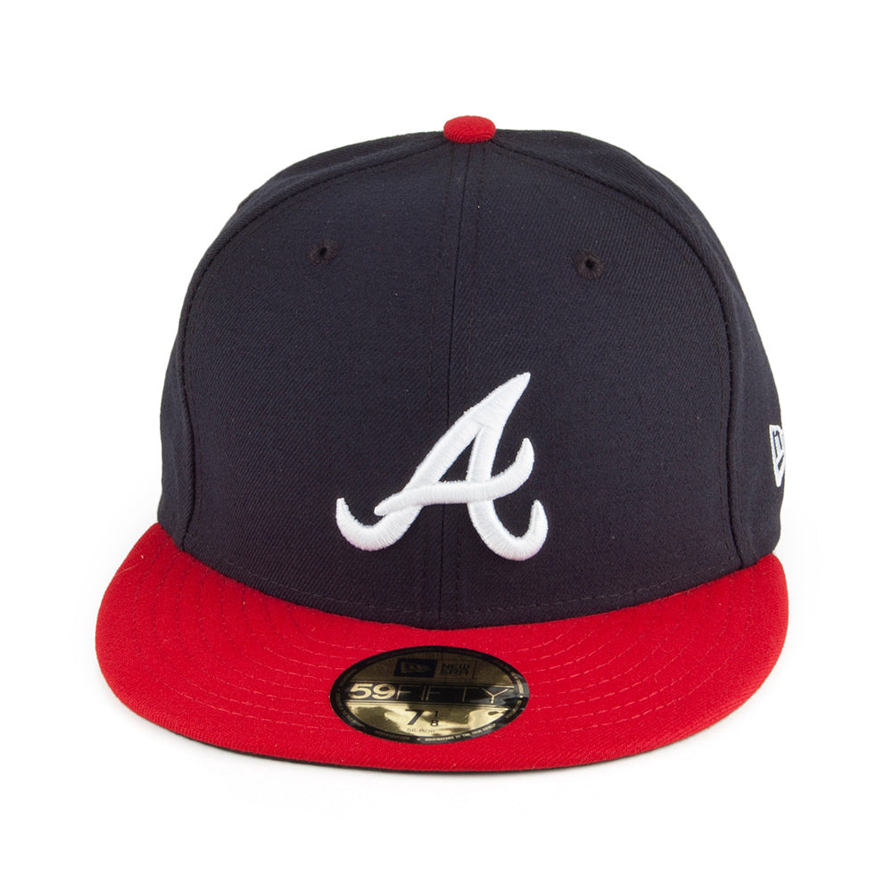 Gorra de béisbol 59FIFTY MLB On Field AC Perf Atlanta Braves de New Era - Azul Marino-Rojo