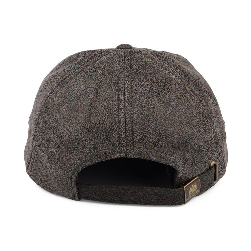 Gorra de béisbol de piel de Stetson - Marrón