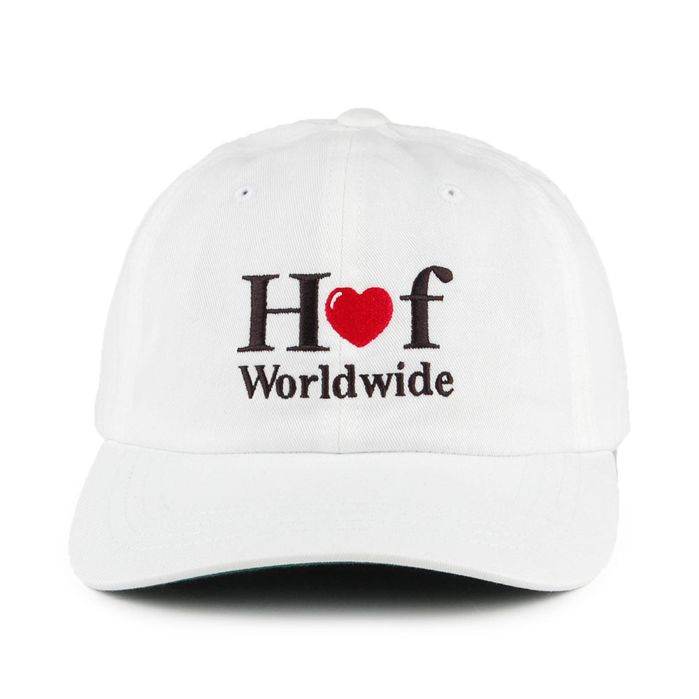 Gorra de béisbol Love con visera curvada de HUF - Blanco