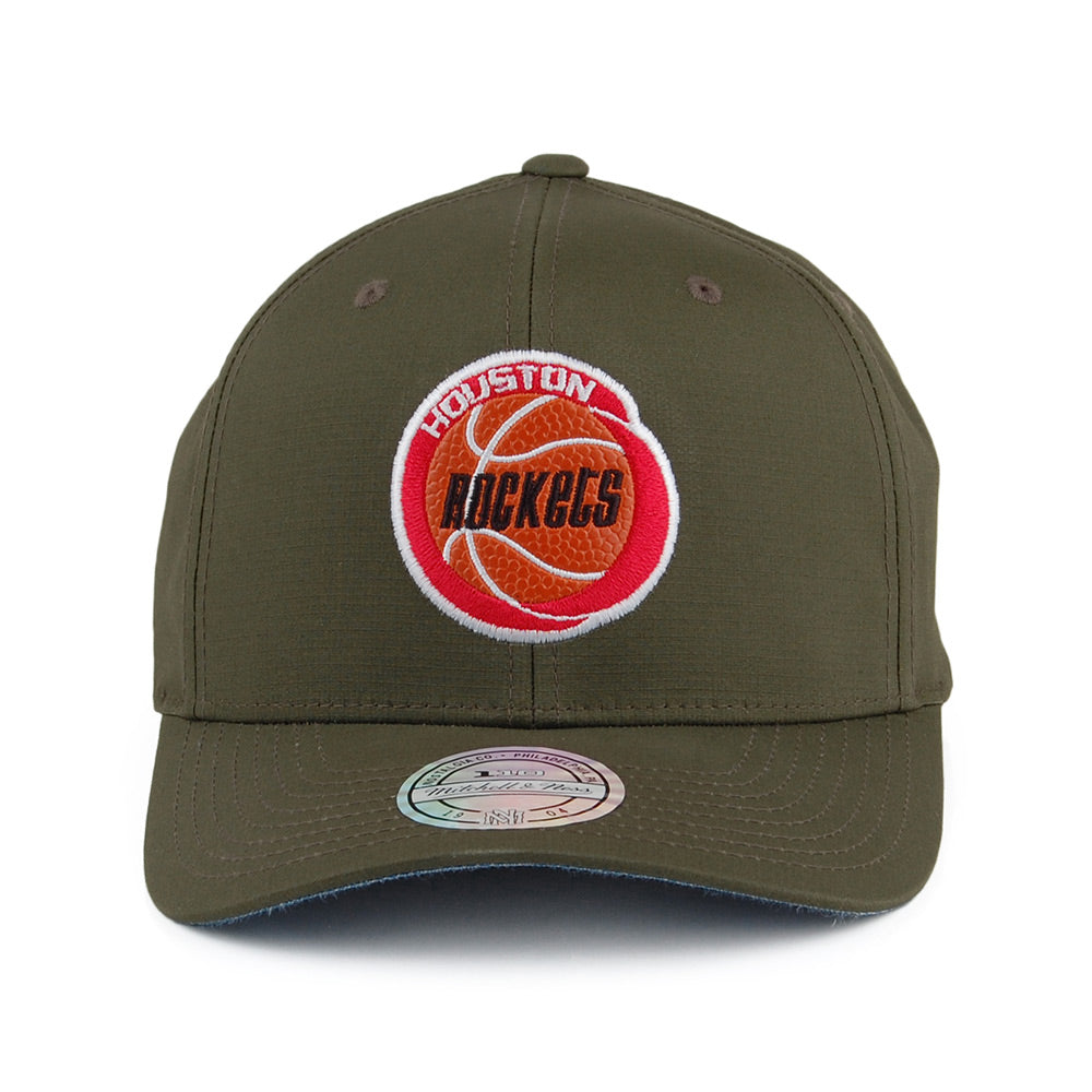 Gorra Snapback Ripstop Battle Houston Rockets de Mitchell & Ness - Verde Militar