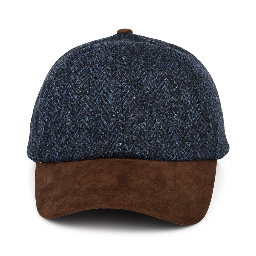 Gorra de béisbol de Tweed Harris de Failsworth - Azul Marino-Marrón