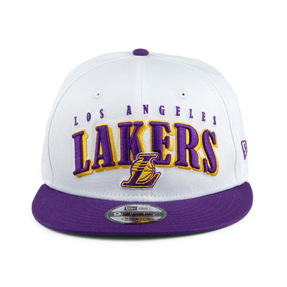 Gorra Snapback 9FIFTY Retro NBA L.A. Lakers de New Era - Blanco-Morado