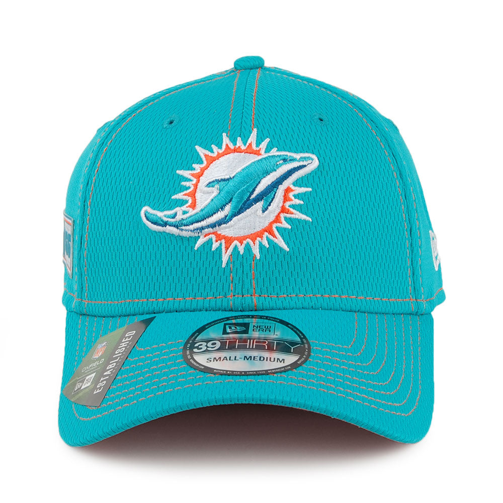 Gorra de béisbol 39THIRTY NFL Onfield Road Miami Dolphins de New Era - Verde Azulado