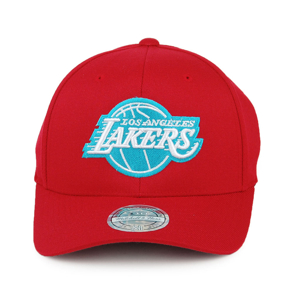 Gorra Snapback Red/Teal L.A. Lakers de Mitchell & Ness - Rojo